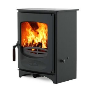 charnwood c four wood burning stove in black