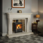 provence limestone fireplace surround