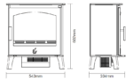 ACR Astwood Electric Stove Dimensions