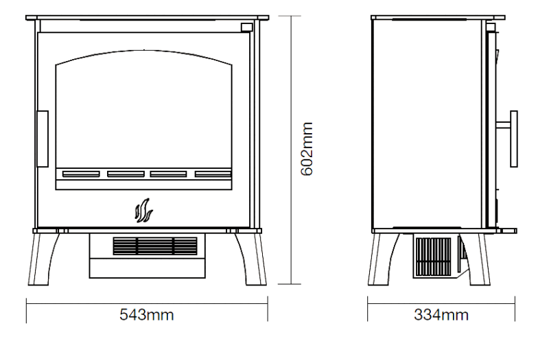 ACR Astwood Electric Stove Dimensions