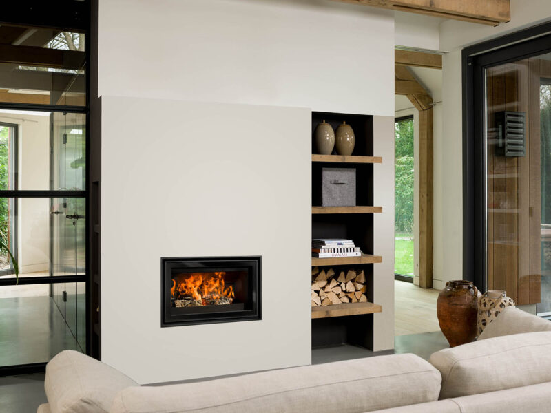 F1 Unilux 7 75 inbouw kader wit glazen deur