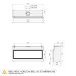 horizon bell xl 3 gas fire sizes dimensions