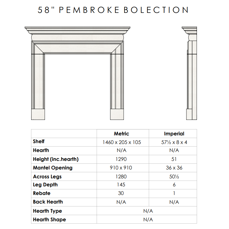 58 pembroke bolection aegan limestone
