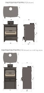 Fireline 8kW Stove Sizes