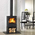 Fireline FP5W Wide Stove On Log Store Freestanding Roomset