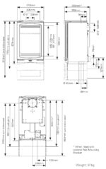 Vogue Midi T wall hung dims