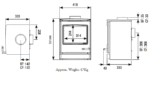 Yeoman CL5 Gas Stove Sizes 1