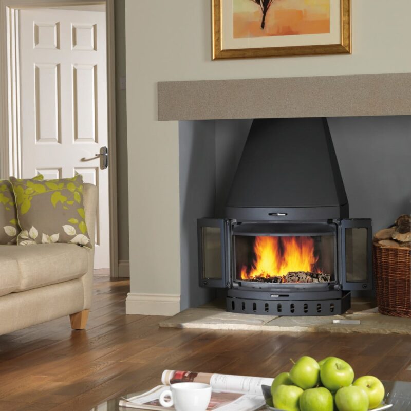 jotul i 400 harmony doors open