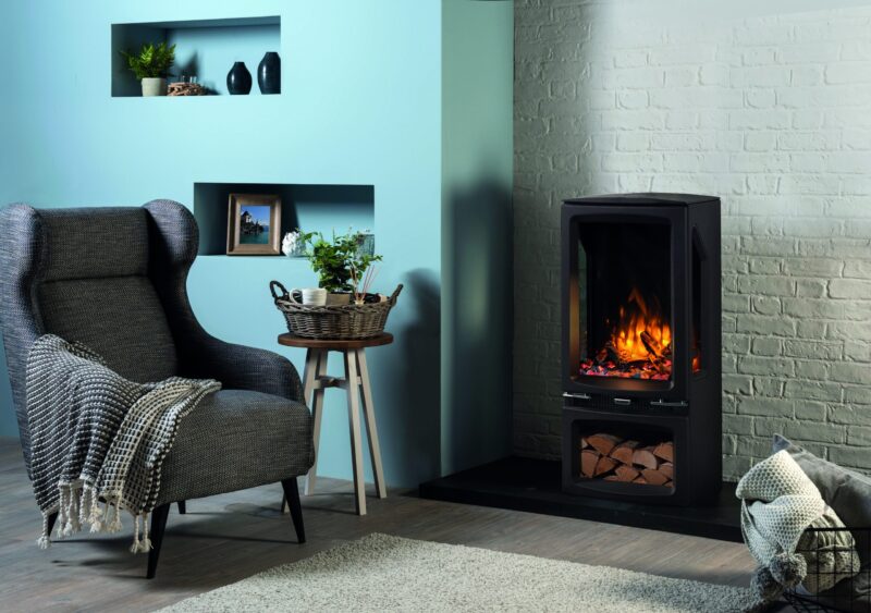 Vogue Midi T Midline Electric with Log Pebble fuel effects scaled 1