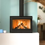 Wanders S75 Edge Corner Black Edition Left Right Wood Burning Stove In Living Room