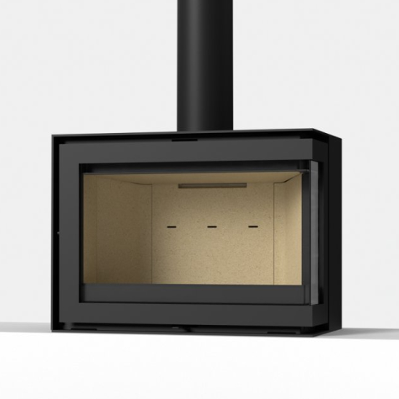 Wanders S75 Edge Corner Black Edition Left Right Wood Burning Stove