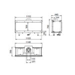 wanders 1100 gas fire dimensions