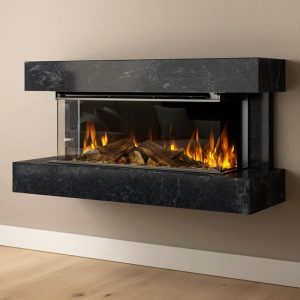 British Fires Winchester Grey Wall Hung Electric Fire Suite