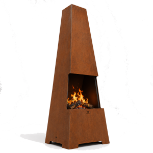Pingewood Barbow Extra Large Corten Steel Outdoor Fireplace