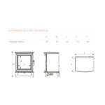 chesterfield 5 electric stove dimensions sizes