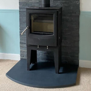 d shaped honed granite hearth 1