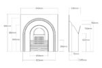 victoria deep back cast arch drawing