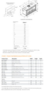 Stovax Studio 1 Fire Sizes