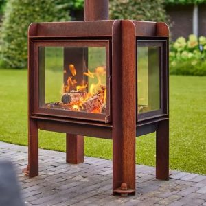 RB73 Fennek 80 Outdoor Fireplace - Large CorTen Steel Patio Heater