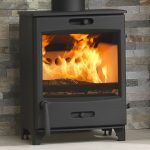 Fireline FQ5 Wood Stove In Staggered Stone Chamber MAIN
