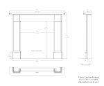 Chesneys Victorian Classic 53" Limestone Fireplace Sizes Dimensions