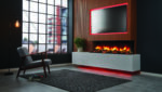 Polaris 1600e Media Wall Red LED with Quartered Split Logs scaled 1