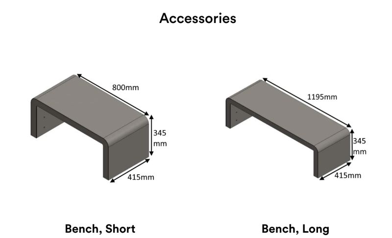 Hunter Stoves Benches Dimensions And Sizes