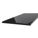 Polished Black Granite back hearth