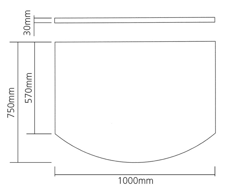 d shaped hearth drawing