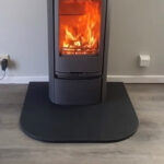 semi circle honed granite hearth 1
