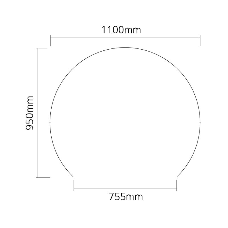 truncated glass hearth drawing