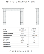 48 victorian classic marble carrara dims