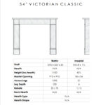 54 victorian classic marble sizes dimensions