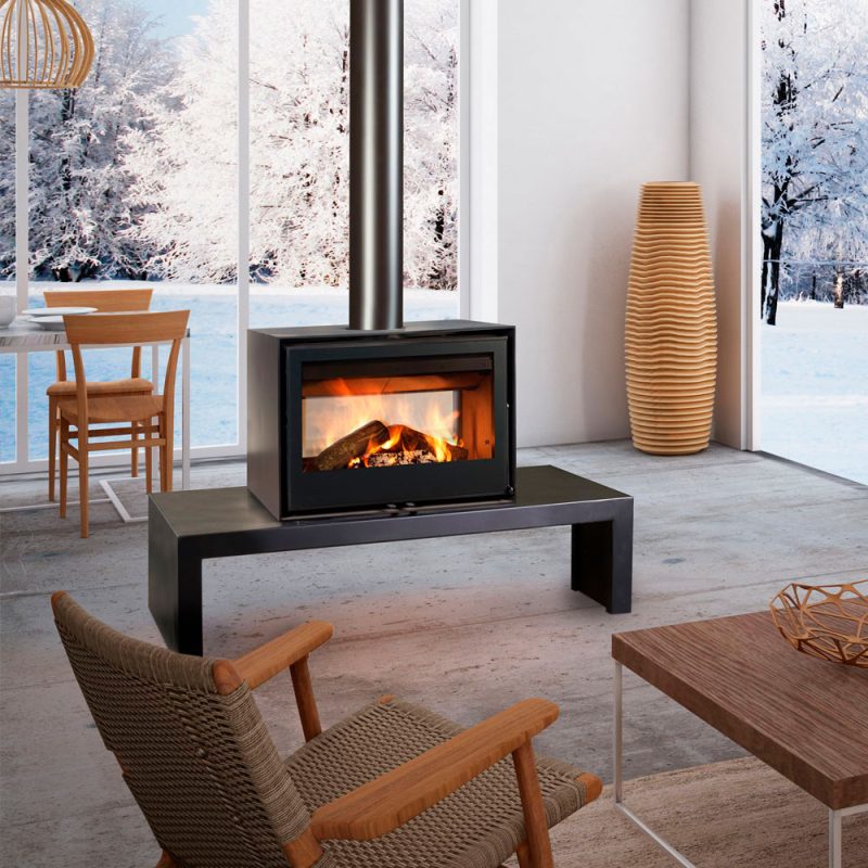 Rocal Habit Double Sided Wood Burning Stove