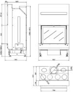 Rocal G300 Built In Wood Fire Frontal