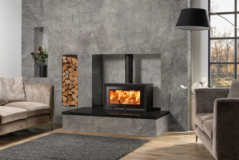 Studio Air 1 Freestanding with Storm Grey Decorative Trim With Optional Reverse Door Hanging Kit copy lb