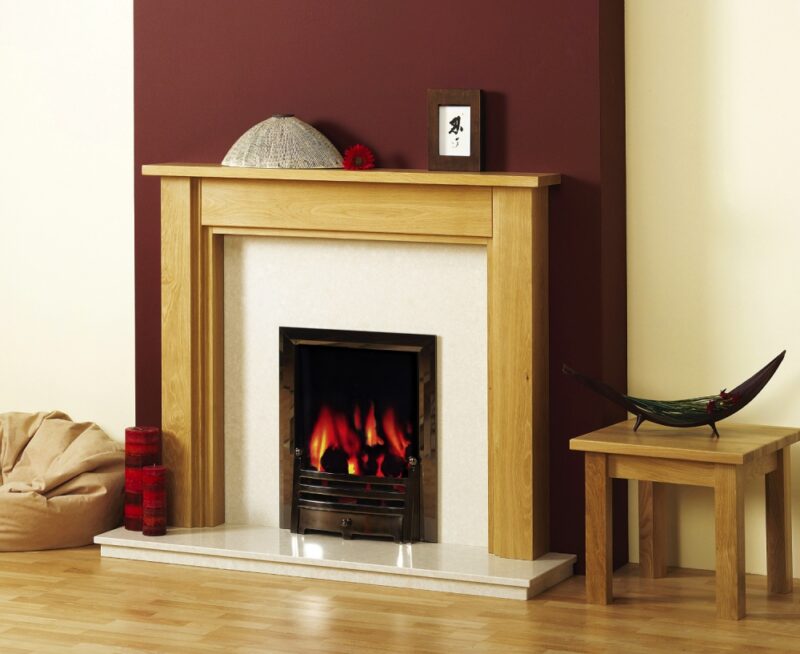 linden solid oak fireplace mantel