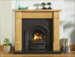 olivia solid oak fireplace mantel