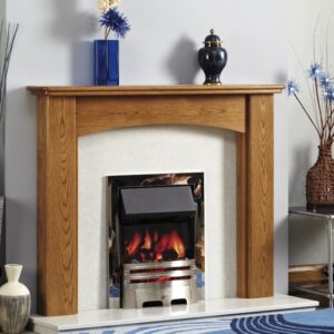plymton solid oak fireplace surround