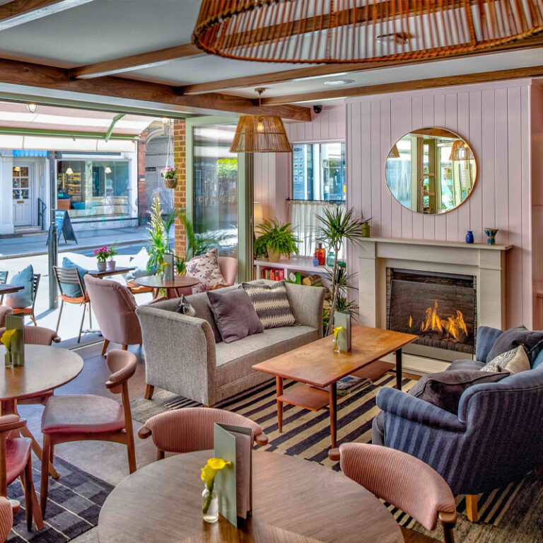 restaurant fireplace commercial installation