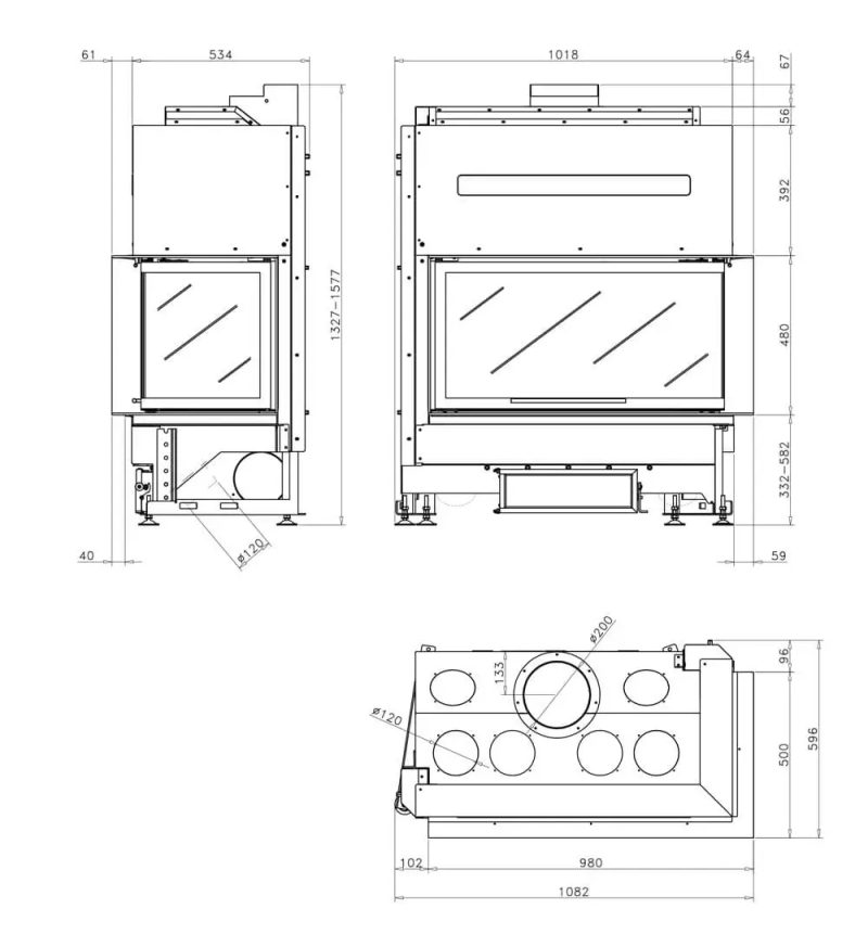 rocal g450 right glass dimensions