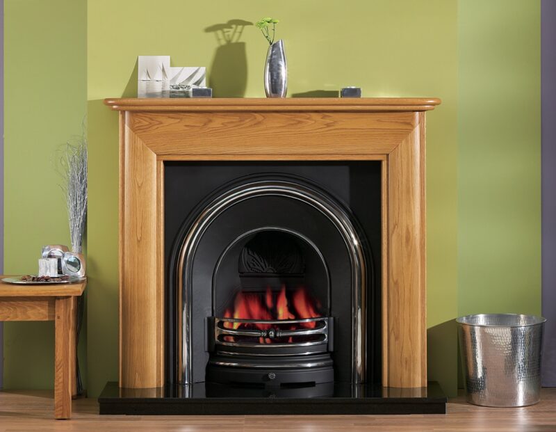 toni solid oak fireplace manteal