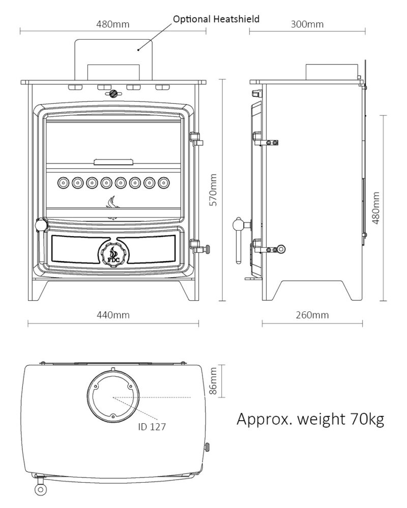 fdc5w eco stove drawing