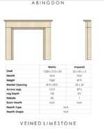 veined limestone dims