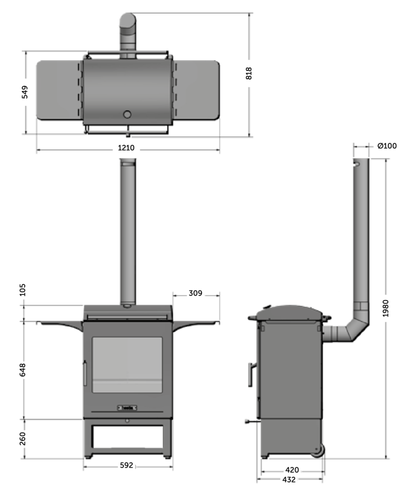 Dragonfly Hestia Heat & Cook 50 Outdoor Stove - Bonfire