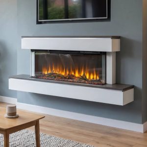 Katell Italia Savona Wall Mounted Electric Fireplace Suite