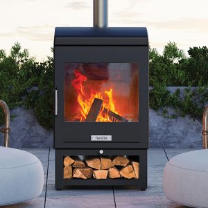 dragonfly hestia 50 outdoor wood burning stove close up
