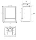 Gazco Riva2 400 Dimensions 1