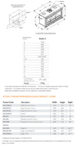 Stovax Studio 3 Fire Sizes 1