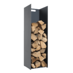 stovax black log holder large